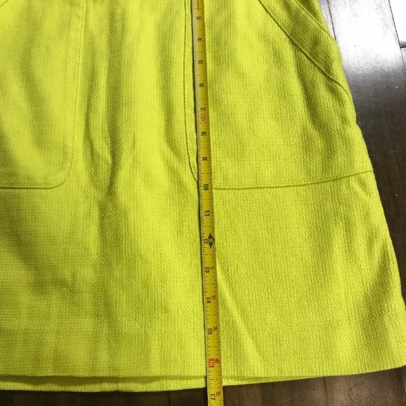 LOFT Women’s Tweed Bright Yellow/Green Skirt 4 - Picture 7 of 8